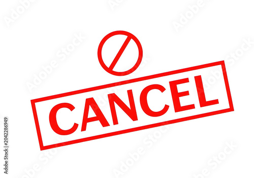 Red cancel button with a circled cross symbol on it isolated on transparent background