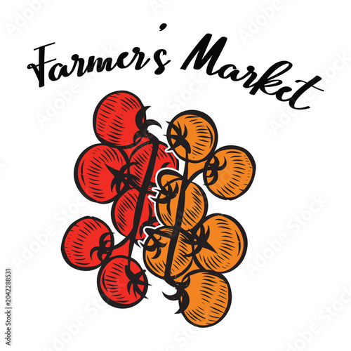 Farmer's Market  Tomato Summer T-Shirt Design