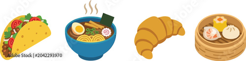 International Cuisine Icon Set