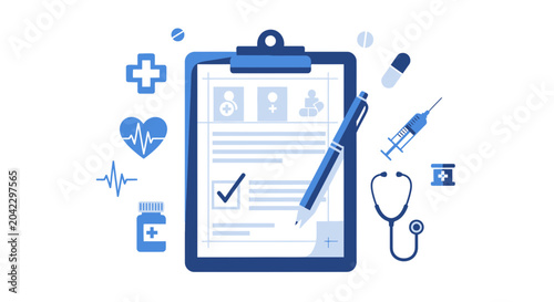 Medical Checkup Visual: A Comprehensive Medical Assessment, Healthcare And Wellness Concept