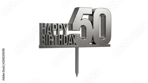 Metal cake topper with the number forty forty sixty forty fifty forty.