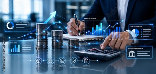 Financial Growth Analytics Dashboard with Investment Performance, Asset Allocation, and Wealth Management