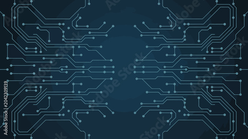 Slika na platnu circuit board pattern on blue background electronic technology network connectio