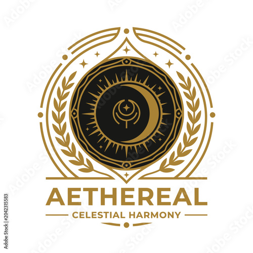 Golden Aethereal Celestial Harmony Emblem.