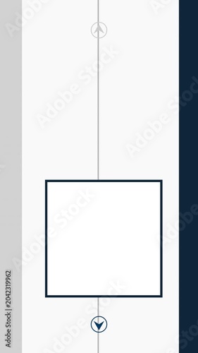 Simple Vertical Corporate Timeline 4K Video. Clean Business History Animation. Modern Company Milestone Slideshow. Minimal Media Showcase for Photo and Video Presentation