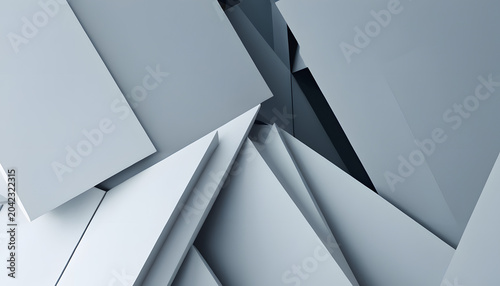Abstract geometric background with sharp edges and planes, clean futuristic design