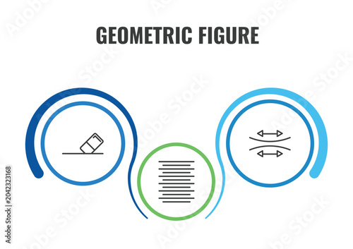 Canvas Print geometric figure outline icon set