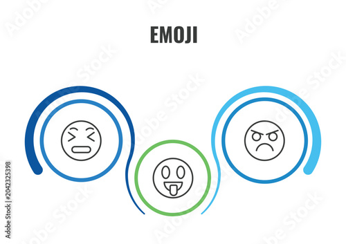 Bilde på lerret emoji outline icon set