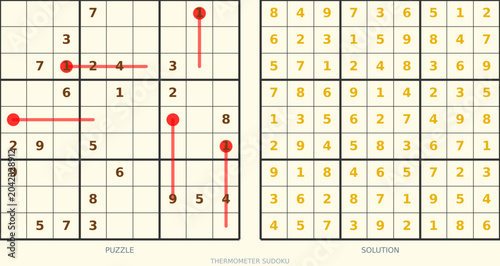 Bild auf Leinwand Sudoku puzzle grid