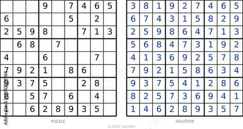 Photos Sudoku puzzle grid