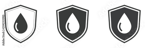 Картината върху платно Drop Icons Vector Illustration