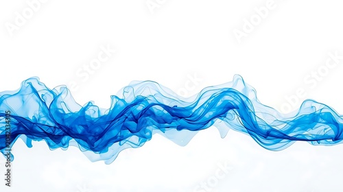 Abstract blue water waves with bubbles and splashes flowing liquid clean fresh background with ripples and motion