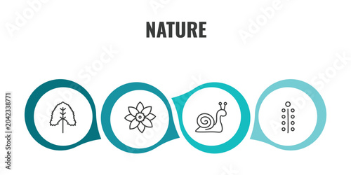 Fotografía nature outline icon set