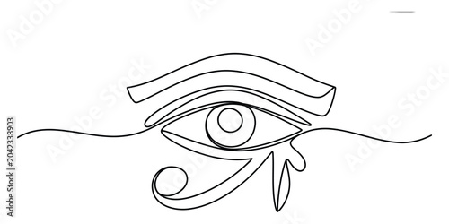 Photos Eye of horus ancient egyptian symbol line art drawing Vector, illustration