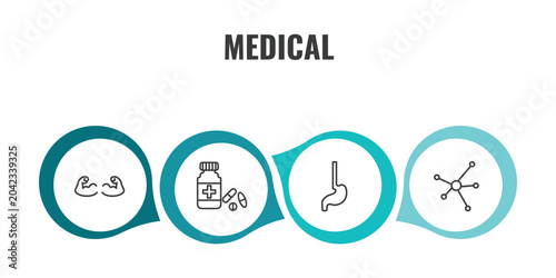 Foto medical outline icon set