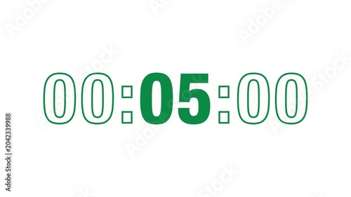 Sporty 10-second countdown timer in bold green type on white, with the seconds in solid fill and minutes and centiseconds in outline, evoking the high-energy aesthetic of premium sports branding.