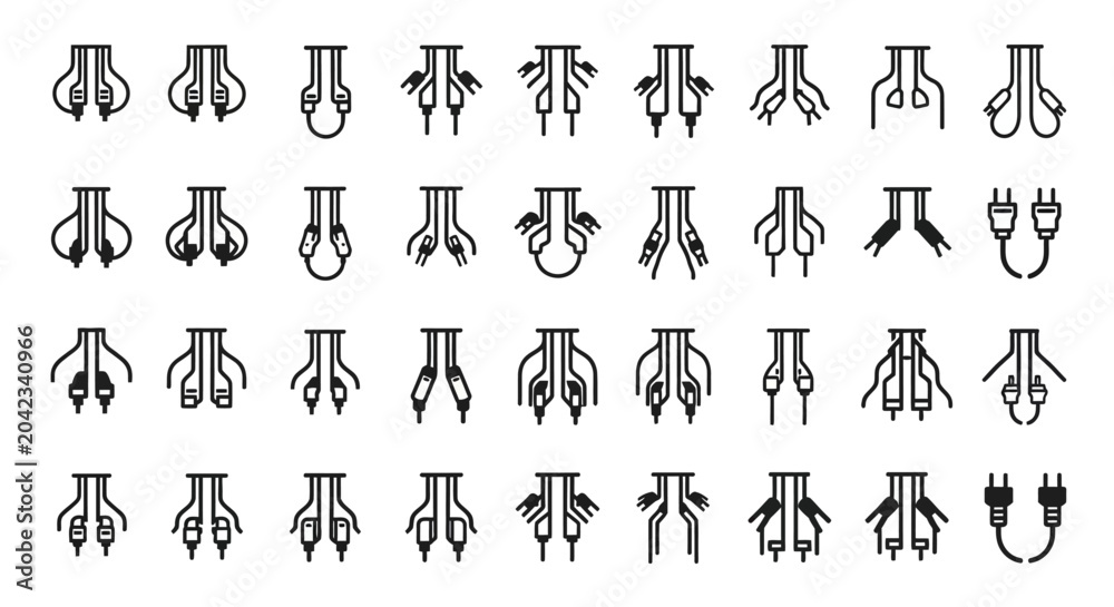 Obraz premium Collection of various octopus illustrations.