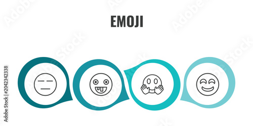 Φωτογραφία emoji outline icon set