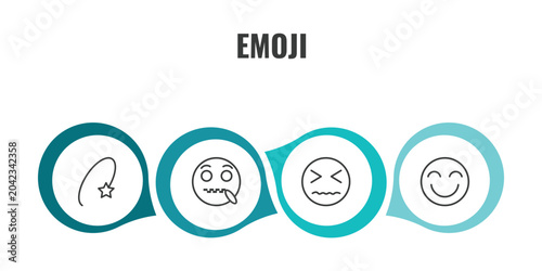 Quadro em tela emoji outline icon set