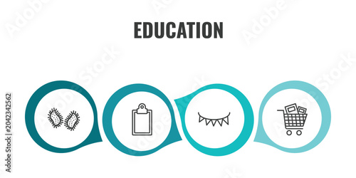 Foto education outline icon set