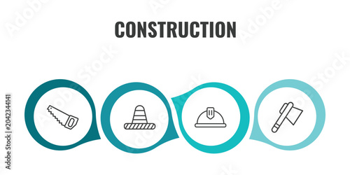 Konstfotografi construction outline icon set