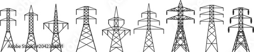 Photos Collection of electricity pylons in various designs