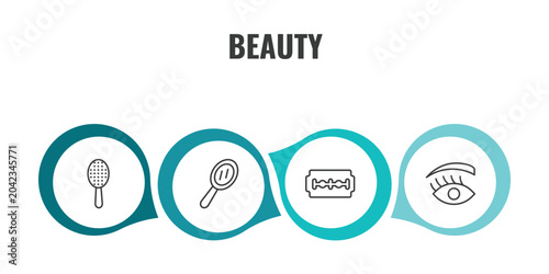 Foto beauty outline icon set
