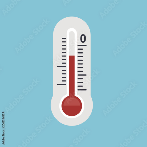 Bild auf Leinwand Thermometer Showing Zero Degrees Celsius illustration