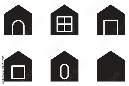 Fotografie Home icon set