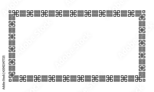 Rectangular frame in greek style.	