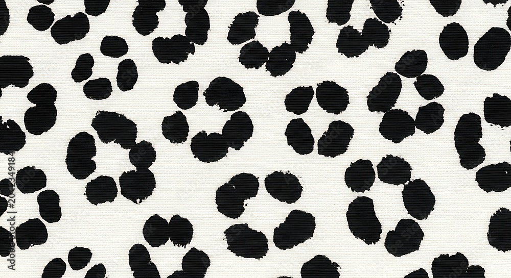 Fototapeta premium Black and white animal print fabric texture for fashion and interior design