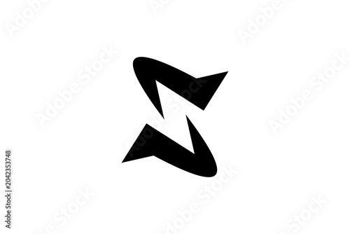 Abstract Letter S Lightning Logo Vector Shape | Minimalist Geometric Monogram Creative Branding Icon