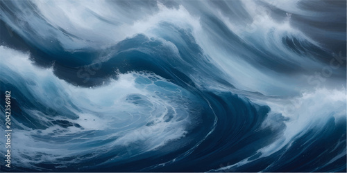 Φωτογραφία A colossal, powerful ocean wave crashing dramatically during a fierce storm, showcasing nature's untamed energy and raw force