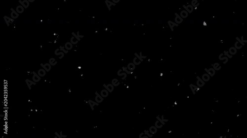 Filmgrain Overlay. Distant white glowing stellar points scattered in vast deep black silent space. Suitable for astronomy, space exploration concepts visuals.