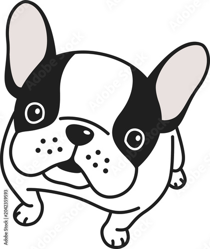 dog french bulldog icon pet puppy cartoon character illustration