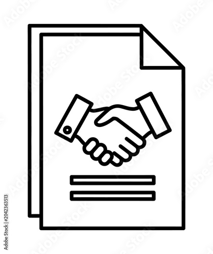 Business Partnership Agreement Document Icon