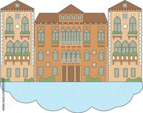 Tableau sur toile Venice city skyline building