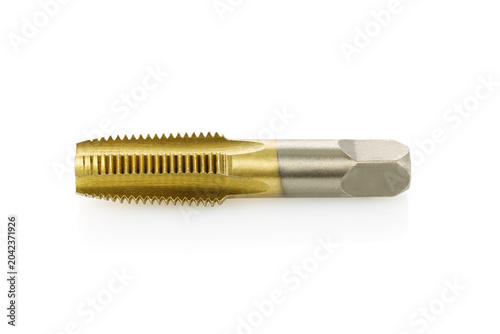Thread cutting tap. Tap tool for cutting internal screw threads.