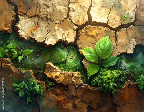Hope sprouts from dry earth