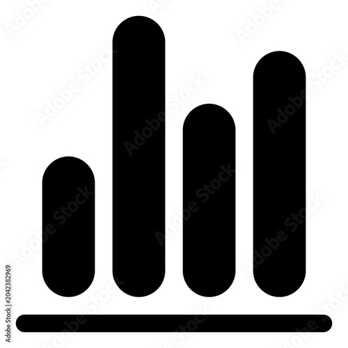 Graph icon for analytics, statistics and growth
