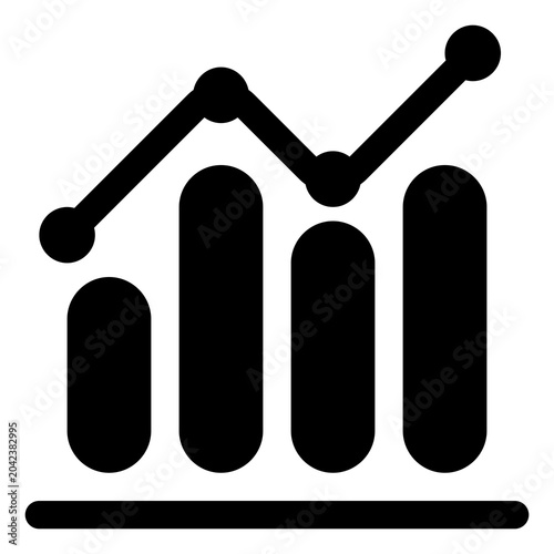 Metric icon for analytics, performance and statistics