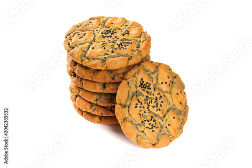 Fotografie Handmade Sesame and Walnut Cookies - Artisan Snacks and Treats