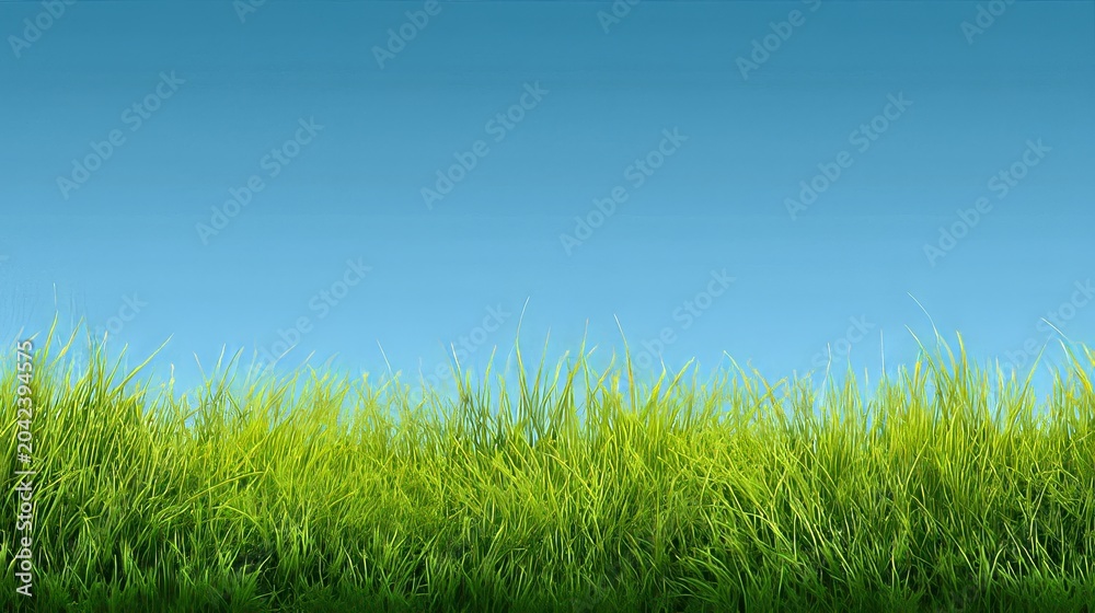 Fototapeta premium Grass field green background with natural lawn texture.
