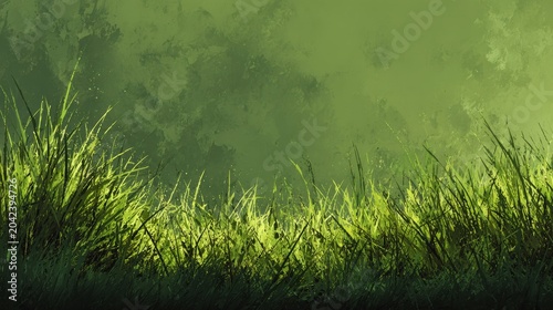 Green grass background with natural lawn texture.