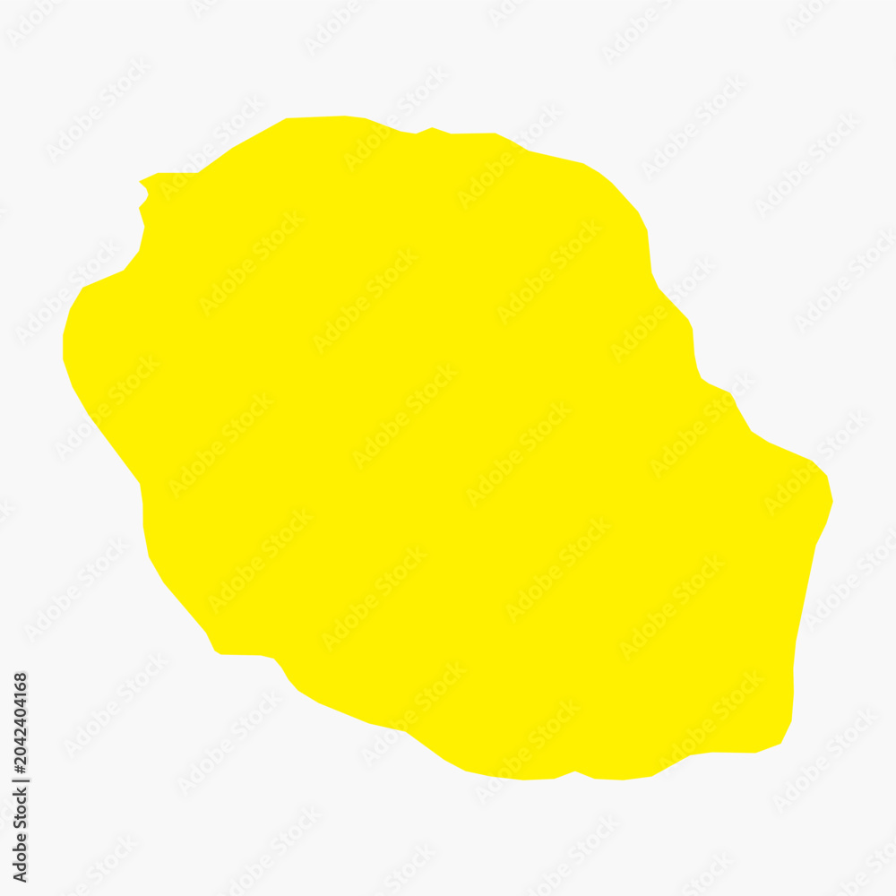 Obraz premium Vector graphic artwork suitable for print and web containing flat detailed map of RÉUNION