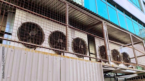 	
Metal industrial air conditioning vent. HVAC.