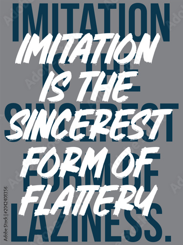 Canvas-taulu Quote typography, sarcastic phrase, vector text, gray background, witty saying