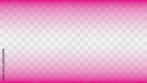 Pink Gradient Vignette Frame Overlay on Transparent Background, Pink Glow Border Overlay Isolated on Transparent