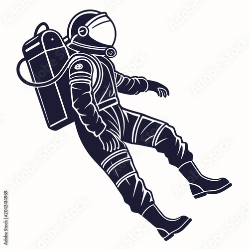 Photos Astronaut with jetpack floating in space zero gravity outer space suit