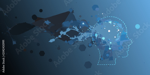Photos brain network abstract illustration neurons connections vector